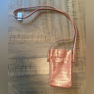 👜 Tan Phone Crossbody Bag w/ Dual Pockets
